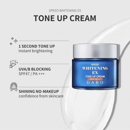 Kem dưỡng trắng da chống nắng, nâng tone, ngừa nám Dabo Speed Whitening Ex Tone-Up Cream 50ml