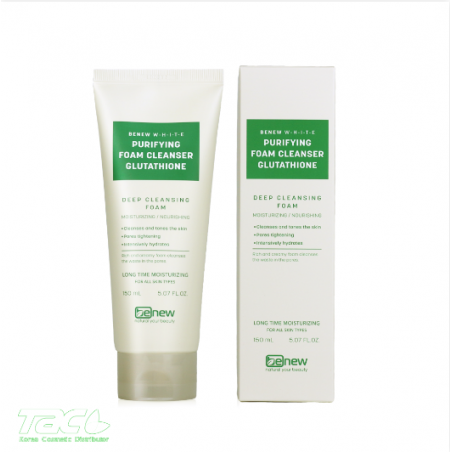 Sữa rửa mặt cao cấp trắng da sạch sâu - BENEW WHITE PURIFYING GLUTATHIONE 150ml