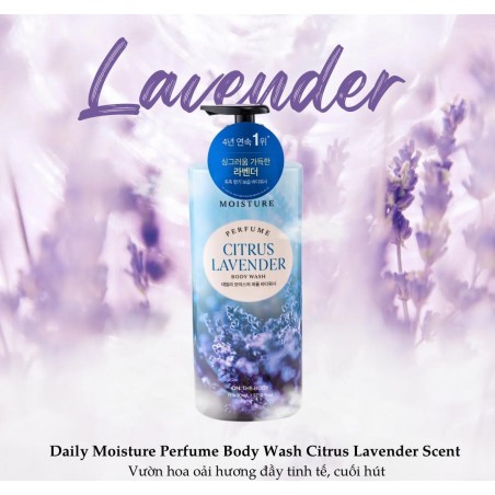 SỮA TẮM NƯỚC HOA OẢI HƯƠNG ON:THE BODY DAILY MOISTURE PERFUME BODY WASH CITRUS LAVENDER SCENT 1100ml