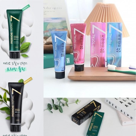Kem Đánh Răng Hàn Quốc Perioe Total 7 Intense Original Repair Toothpaste 120g (4 màu lựa chọn)