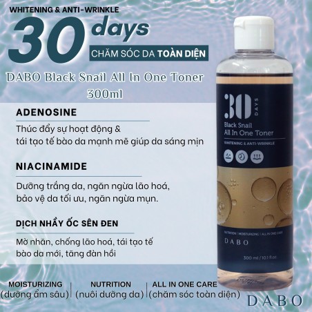 DABO Black Snail All in One Toner 300ml