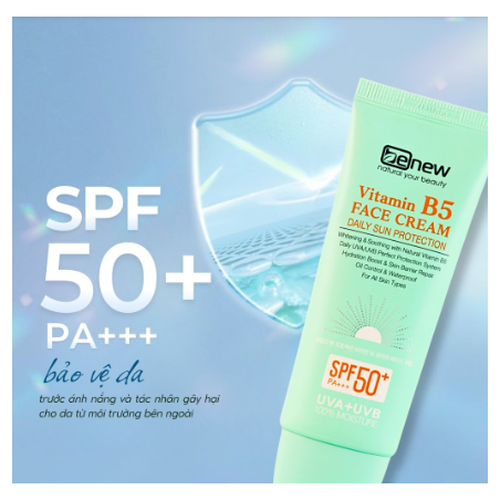 KEM CHỐNG NẮNG HÀN QUỐC PHỤC HỒI DA CAO CẤP - VITAMIN B5 DAILY SUN PROTECTION FACE CREAM 70ml